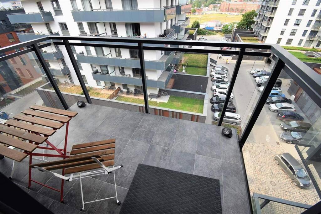 Apartament Blue Bastion Walowa 23C Z Klimatyzacja I Miejscem Parkingowym W Podziemnym Parkingu กดัญสก์ ภายนอก รูปภาพ